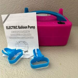 Pink and Blue Electric Balloon Pump